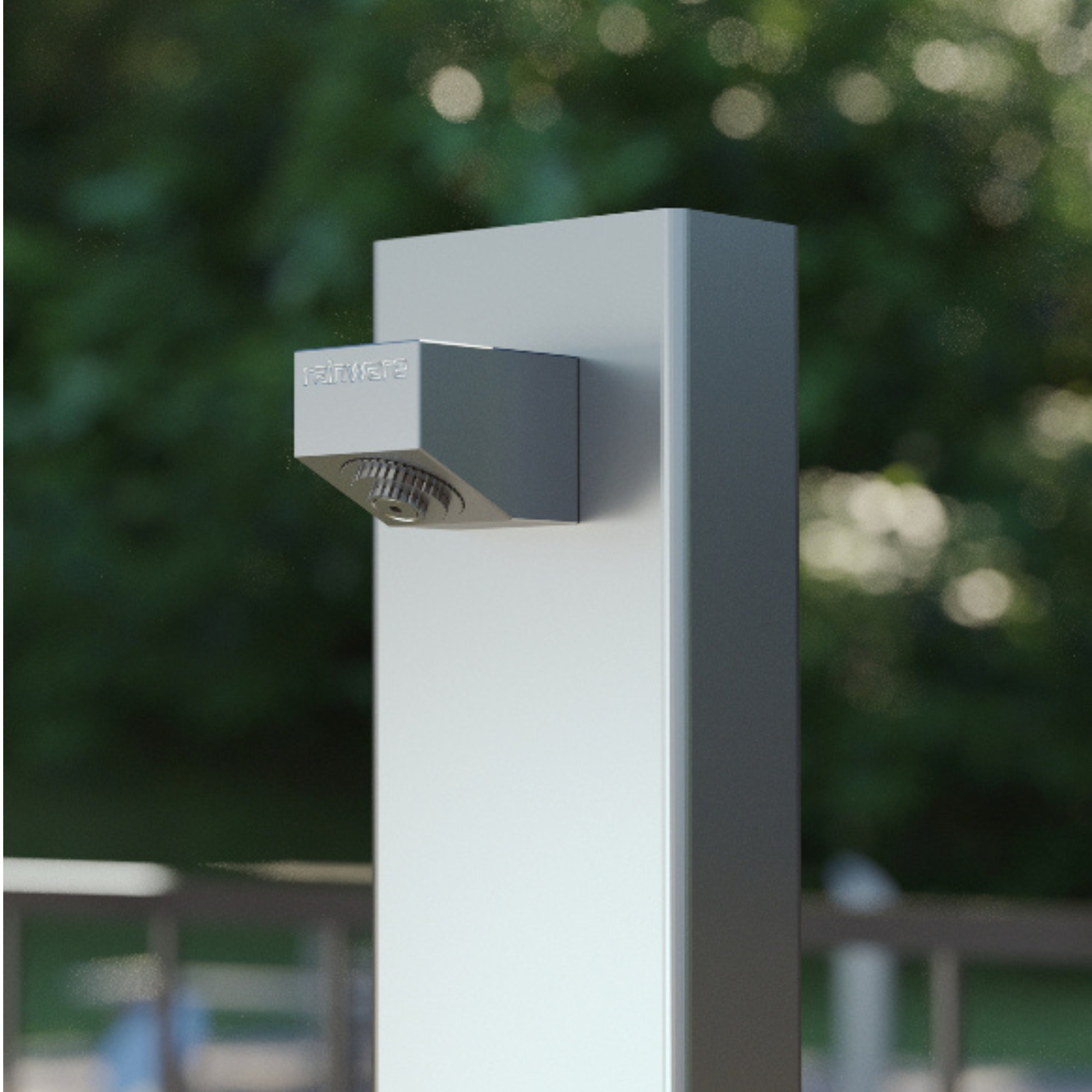 RAINWARE BEACH SLIM FREESTANDING OUTDOOR TIME FLOW SINGLE SHOWER STAINLESS STEEL