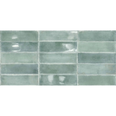 ELITE IMPORTERS ATLANTIQUE AQUAMARINE GLOSS 69X240MM RECTANGLE TILE (PER BOX)