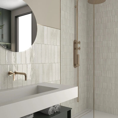 DUNE CERAMICA AGADIR IVORY ULTRA GLOSS 70X280MM RECTANGULAR TILE (PER BOX)