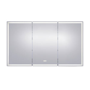 AQUAPERLA SILVER LED SHAVING CABINET DOUBLE-SIDED MIRROR 1500MM
