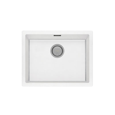 PHOENIX 5000 SERIES LARGE SINGLE BOWL SINK MATTE WHITE 593MM