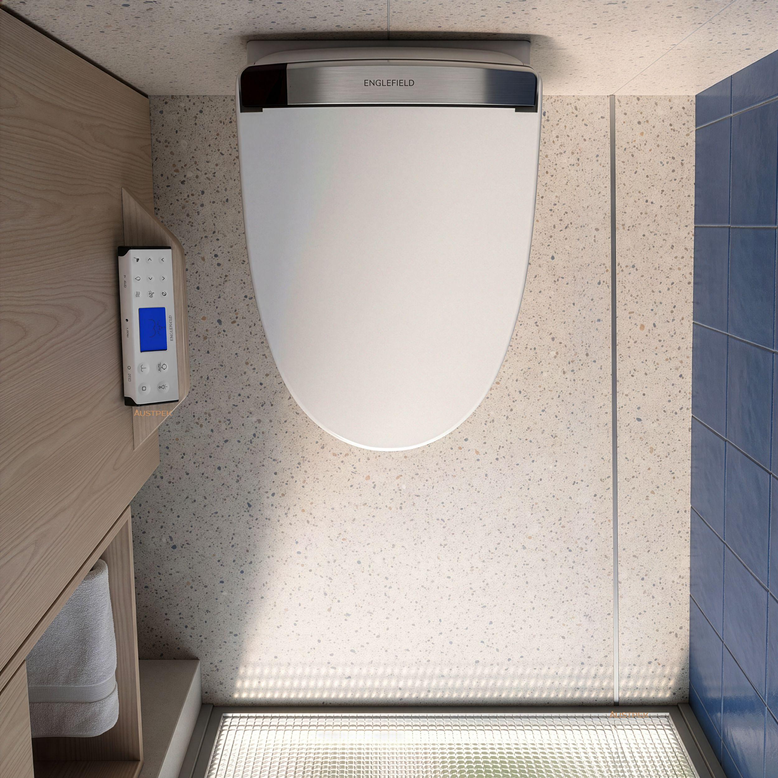 KOHLER X ENGLEFIELD AUTOLID BIDET SEAT PLUS WITH REMOTE CONTROL GLOSS WHITE ELONGATED
