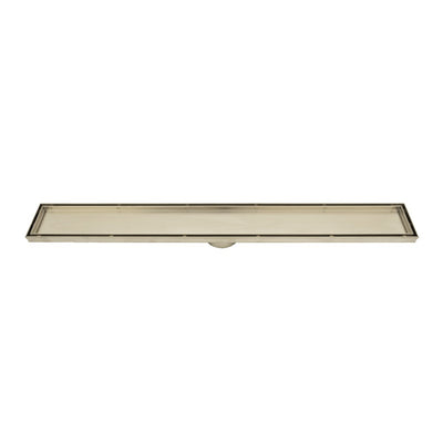 RADIANT HEATING LINEAR TILE INSERT FLOOR GRATE WARM BRUSHED NICKEL (AVAILABLE IN 600MM, 700MM, 800MM AND 900MM)
