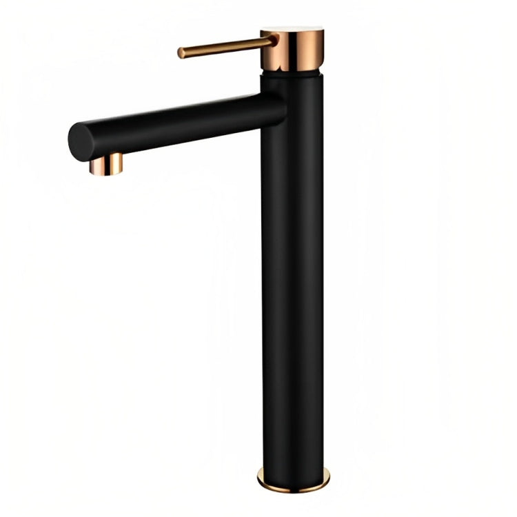 INSPIRE ROUL TALL BASIN MIXER MATTE BLACK AND ROSE GOLD