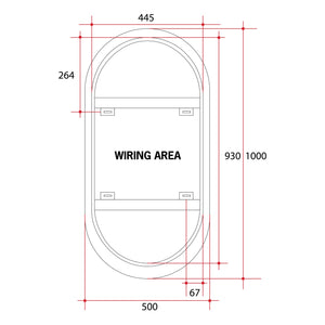 THERMOGROUP ABLAZE PREMIUM SO RANGE BACK-LIT WARM LED MIRROR 500X1000MM