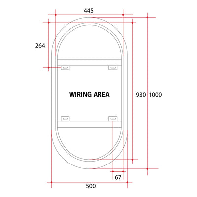 THERMOGROUP ABLAZE PREMIUM SO RANGE BACK-LIT WARM LED MIRROR 445MMX930MM