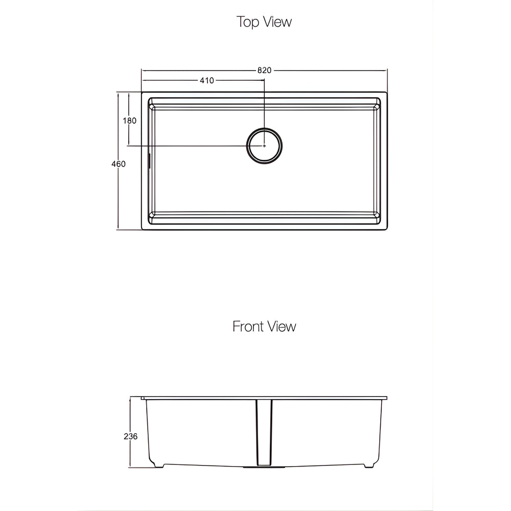 KOHLER NEOROC TASK UNDERMOUNT WORKSTATION KITCHEN SINK MATTE BLACK 820MM