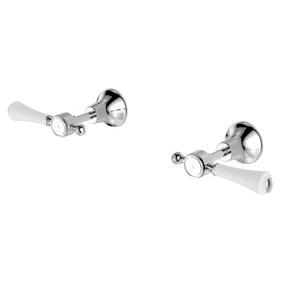 FIENZA LILLIAN LEAD FREE WALL TOP ASSEMBLIES CERAMIC HANDLE CHROME