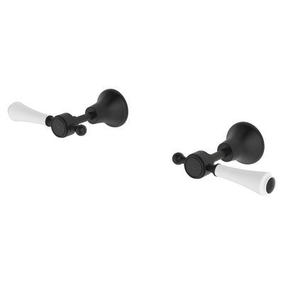 FIENZA LILLIAN LEAD FREE WALL TOP ASSEMBLIES CERAMIC HANDLE MATTE BLACK
