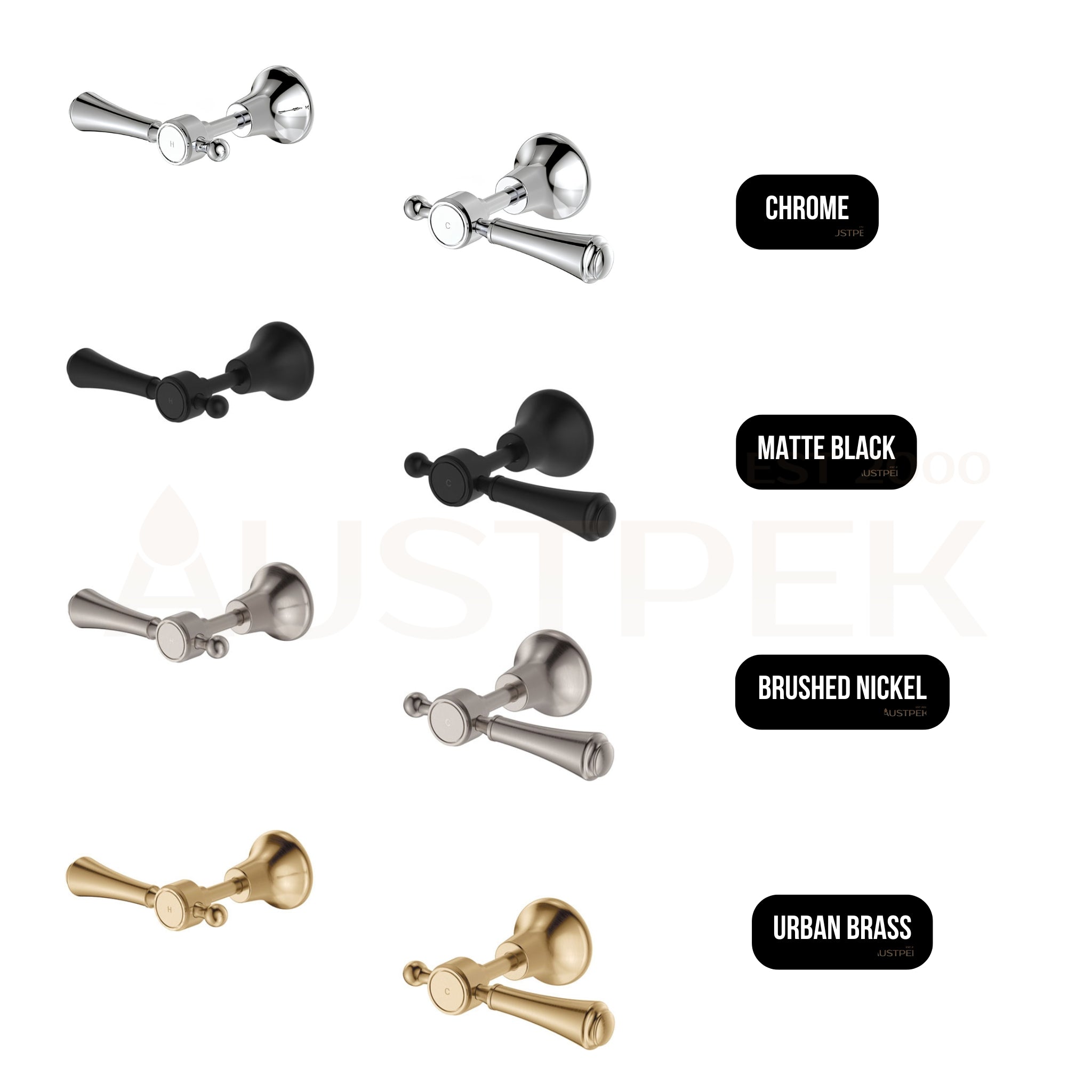 FIENZA LILLIAN LEAD FREE WALL TOP ASSEMBLIES CHROME