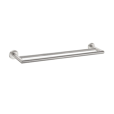 NERO DOLCE DOUBLE TOWEL RAIL BRUSHED NICKEL 700MM