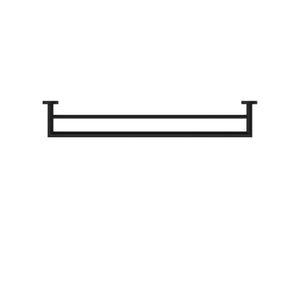 NERO DOLCE DOUBLE TOWEL RAIL MATTE BLACK 700MM