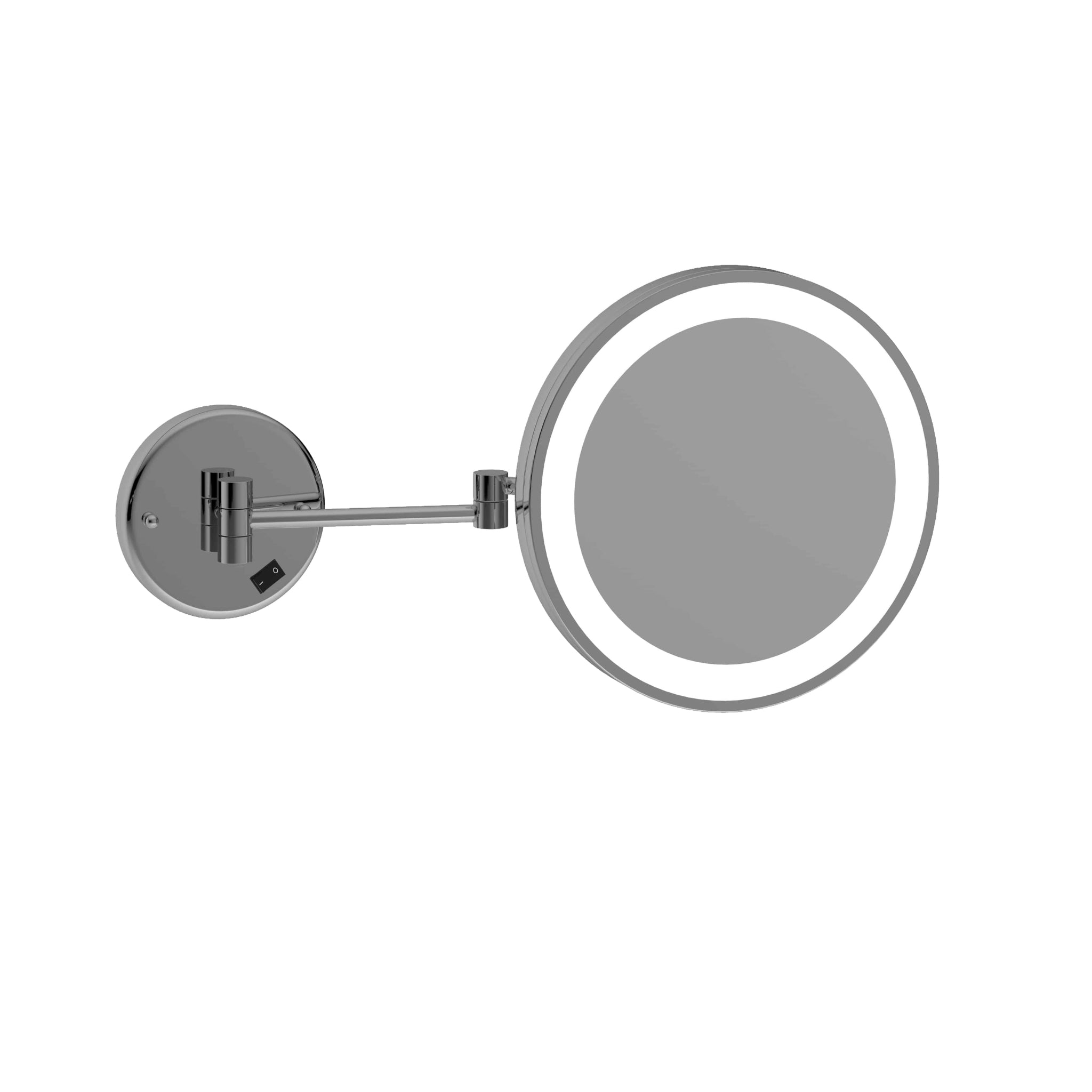 THERMOGROUP ABLAZE ROUND 3X MAGNIFICATION MIRROR WITH LIGHT CHROME 185MM