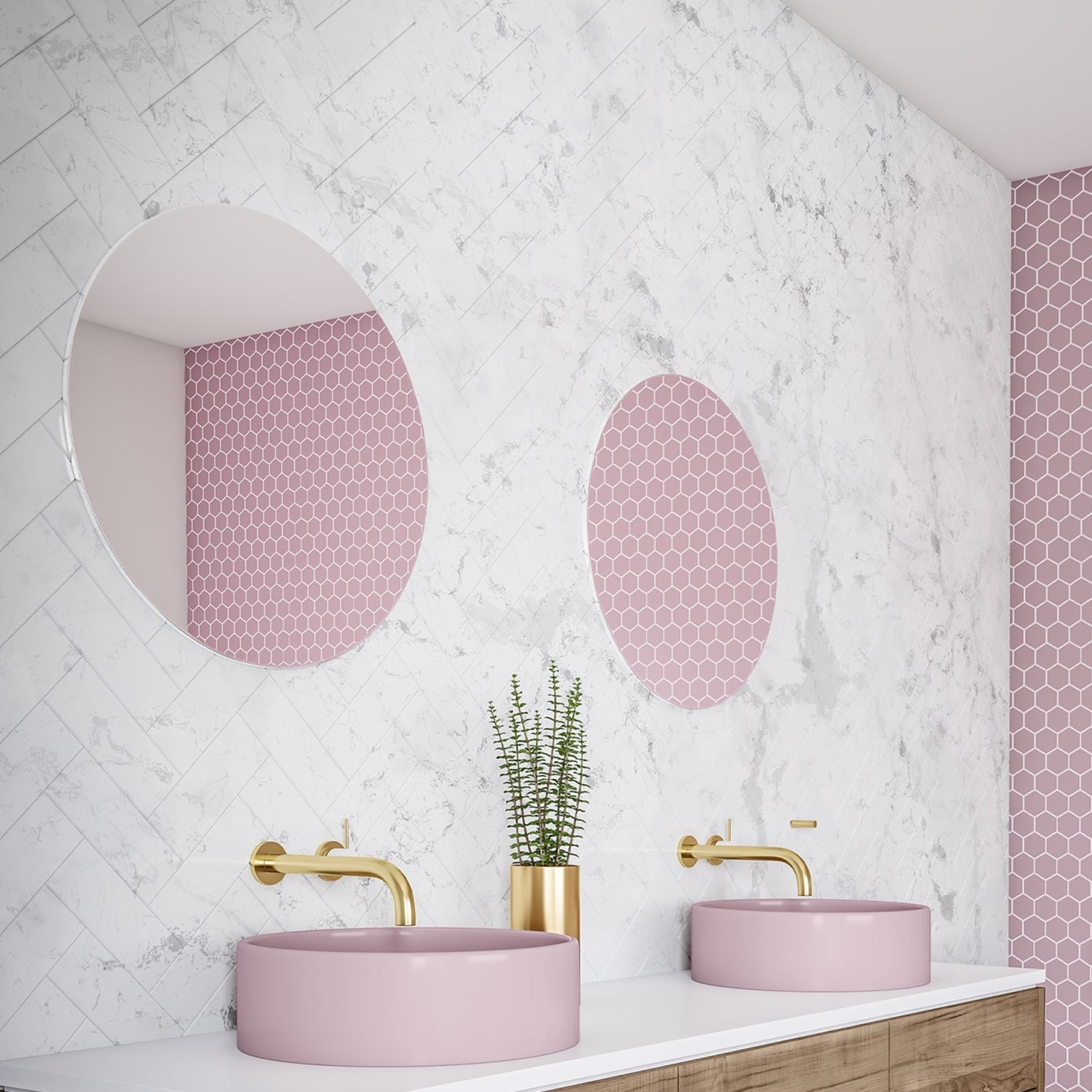 THERMOGROUP ABLAZE RIO FRAMELESS ROUND POLISHED EDGE MIRROR 500MM