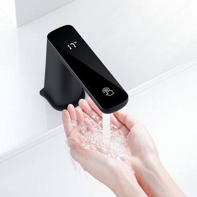 NERO CLAUDIA SENSOR MIXER WITH BLACK TOP DISPLAY 164MM MATTE BLACK