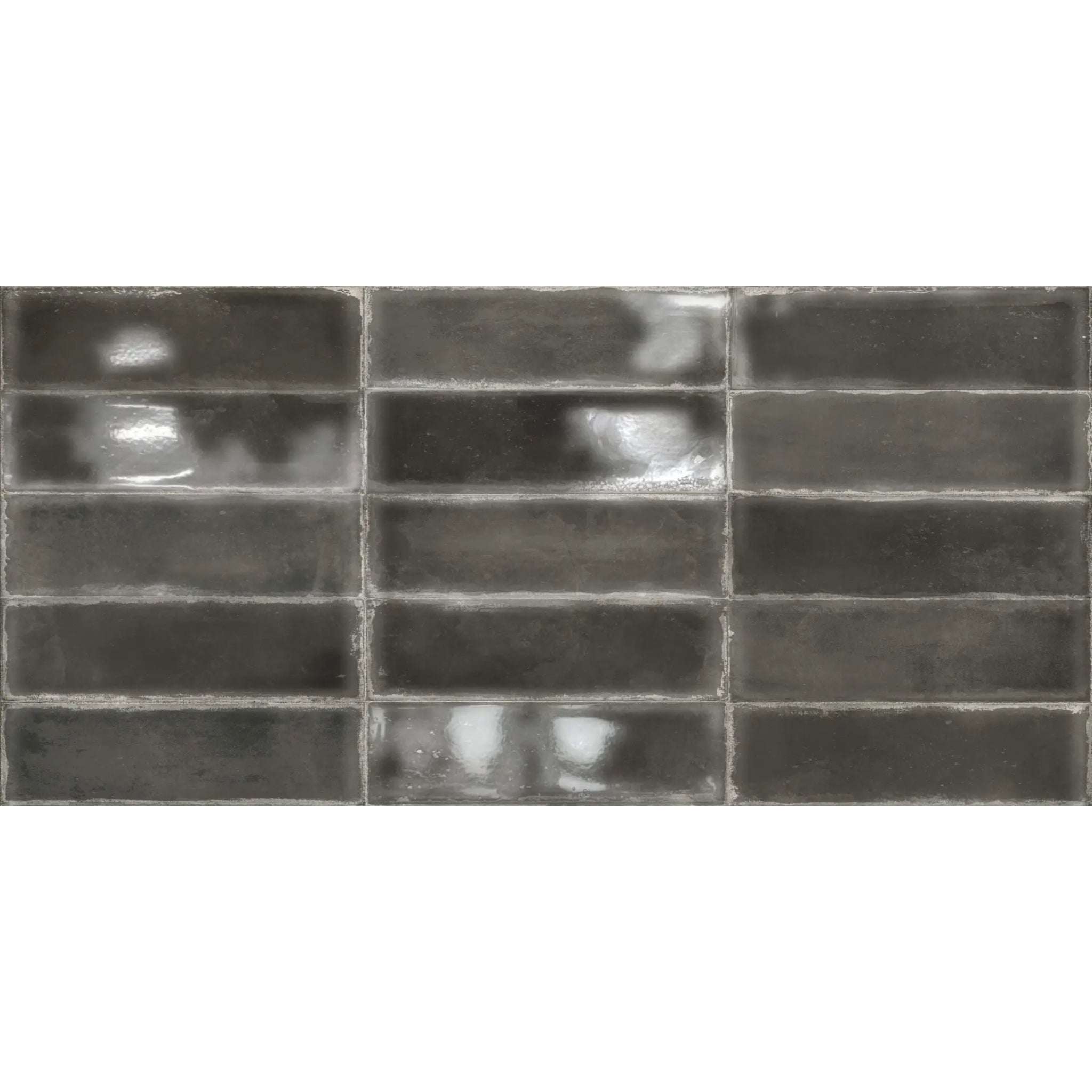 ELITE IMPORTERS ATLANTIQUE CHARBON GLOSS 69X240MM RECTANGLE TILE (PER BOX)