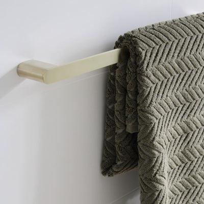 NERO BIANCA NON-HEATED SINGLE TOWEL RAIL BRUSHED GOLD (AVAILABLE IN 600MM AND 800MM)