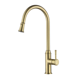 MODERN NATIONAL MONTPELLIER PULL OUT KITCHEN MIXER 467MM BRUSHED BRONZE