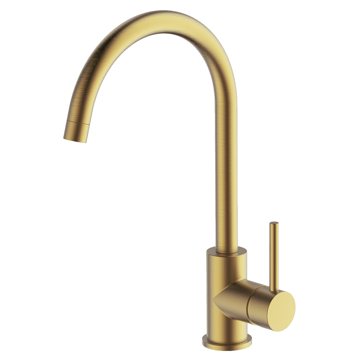 GARETH ASHTON LUCIA GOOSE SIDELEVER MIXER BRUSHED BRASS