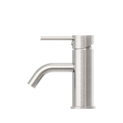 NERO DOLCE LEAD FREE BASIN MIXER STYLISH SPOUT 156MM BRUSHED NICKEL