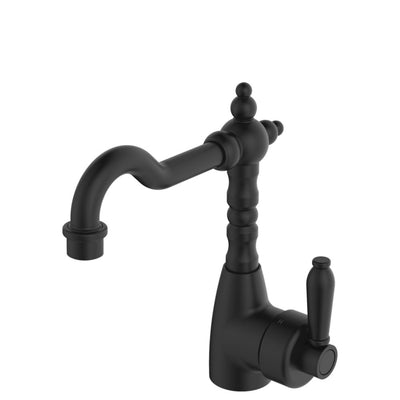 FIENZA ELEANOR SHEPHERDS CROOK BASIN MIXER 233MM MATTE BLACK