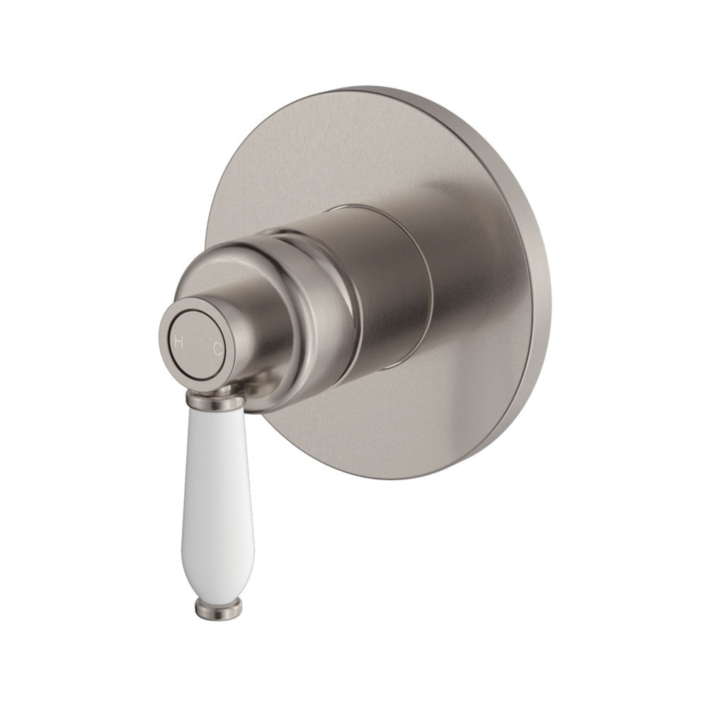 FIENZA ELEANOR WALL MIXER CERAMIC HANDLE BRUSHED NICKEL