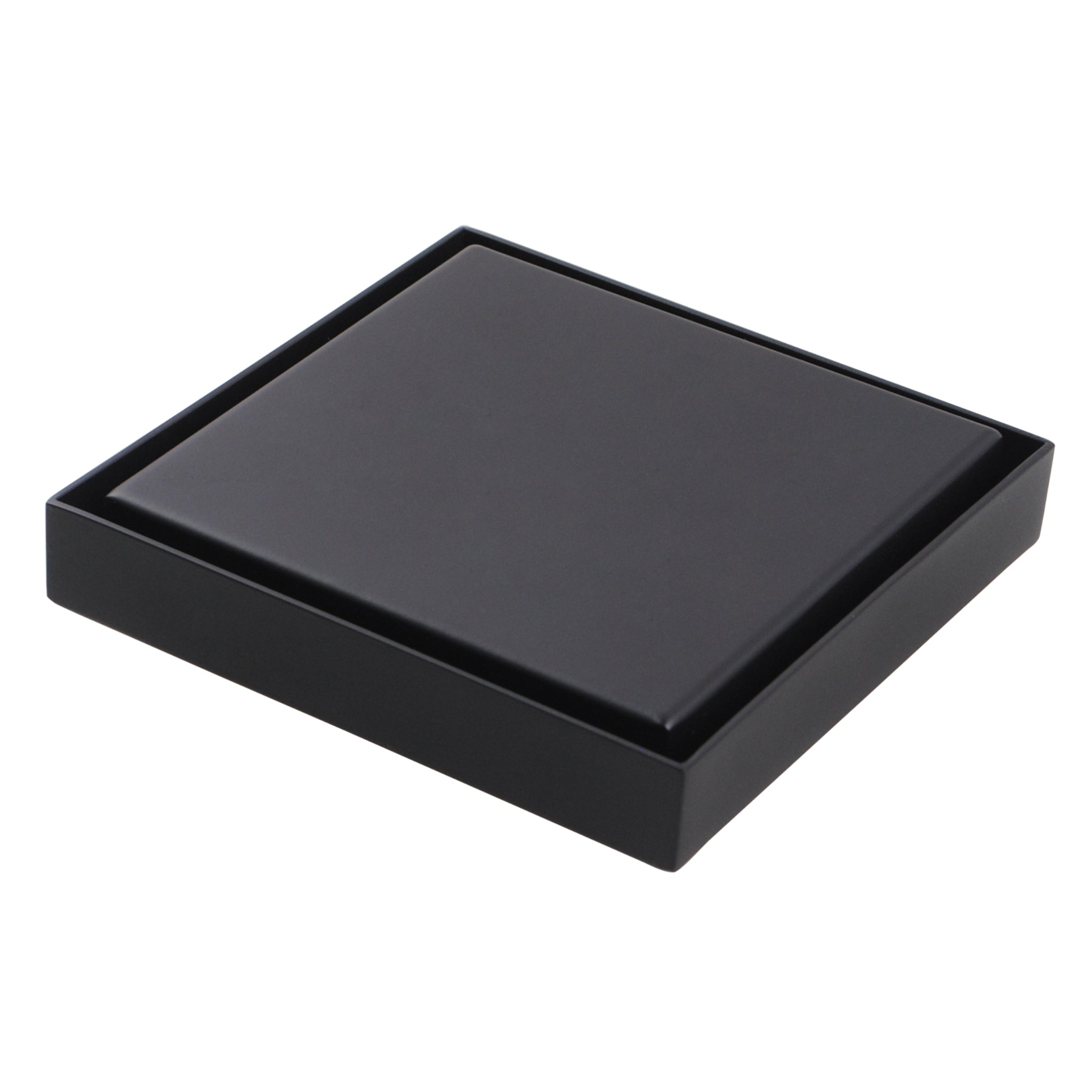 AQUAPERLA TILE INSERT SHOWER GRATE DRAIN MATTE BLACK 120MM