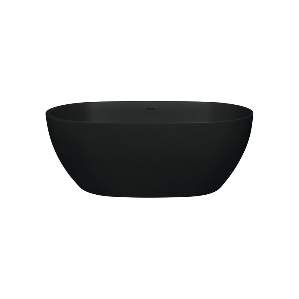 FIENZA LUCIANA SOLID SURFACE FREESTANDING BATHTUB MATTE BLACK (AVAILABLE IN 1500MM AND 1690MM)