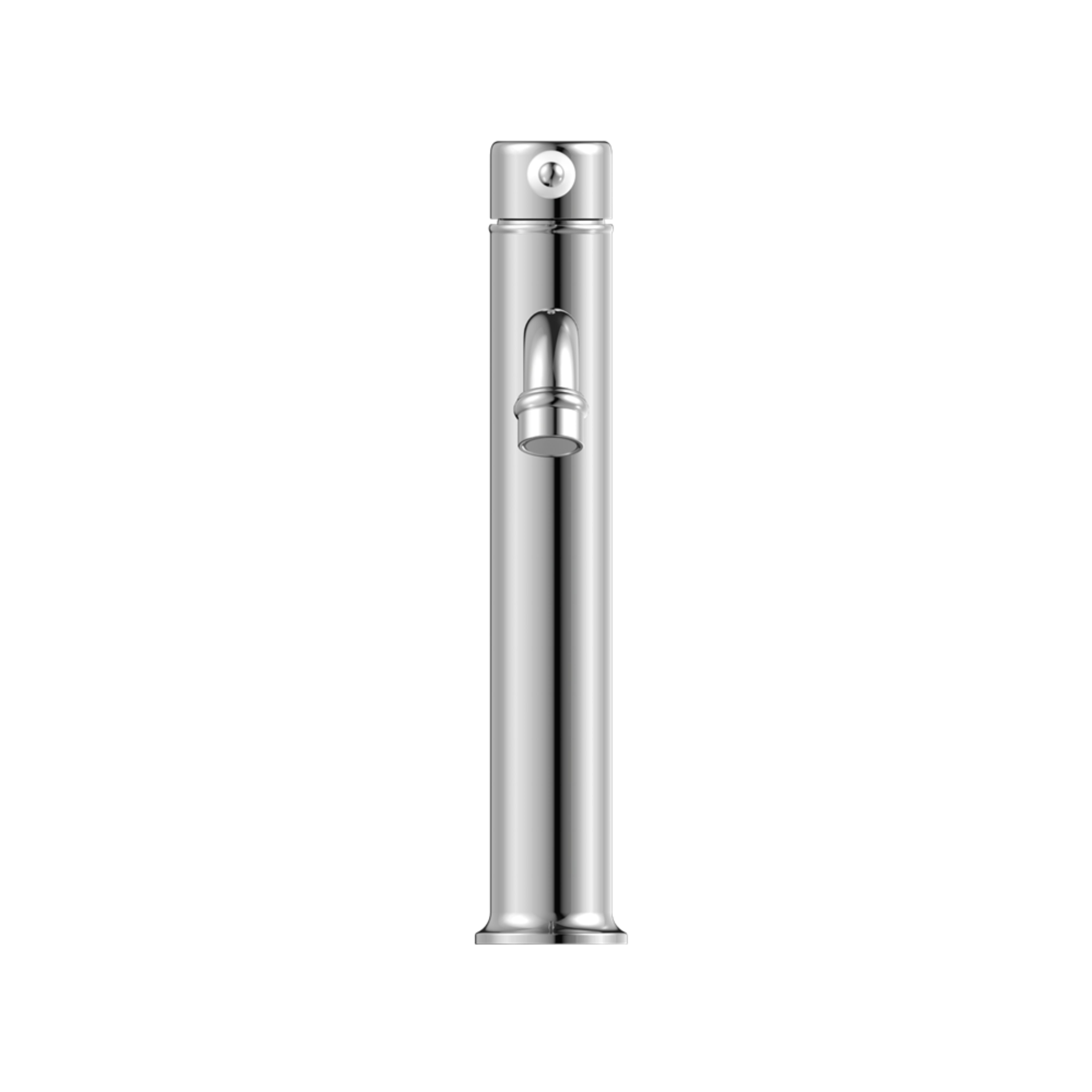 NERO YORK TALL BASIN MIXER WITH WHITE PORCELAIN LEVER 290MM CHROME