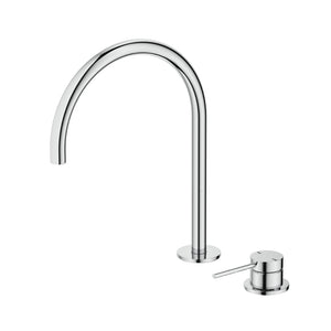 BELLA VISTA MICA GOOSENECK HOB SINK/BASIN MIXER SET 311MM CHROME