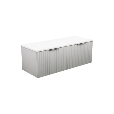 FIENZA BAYVIEW STONE GREY MATTE 1200MM SINGLE BOWL WALL HUNG VANITY