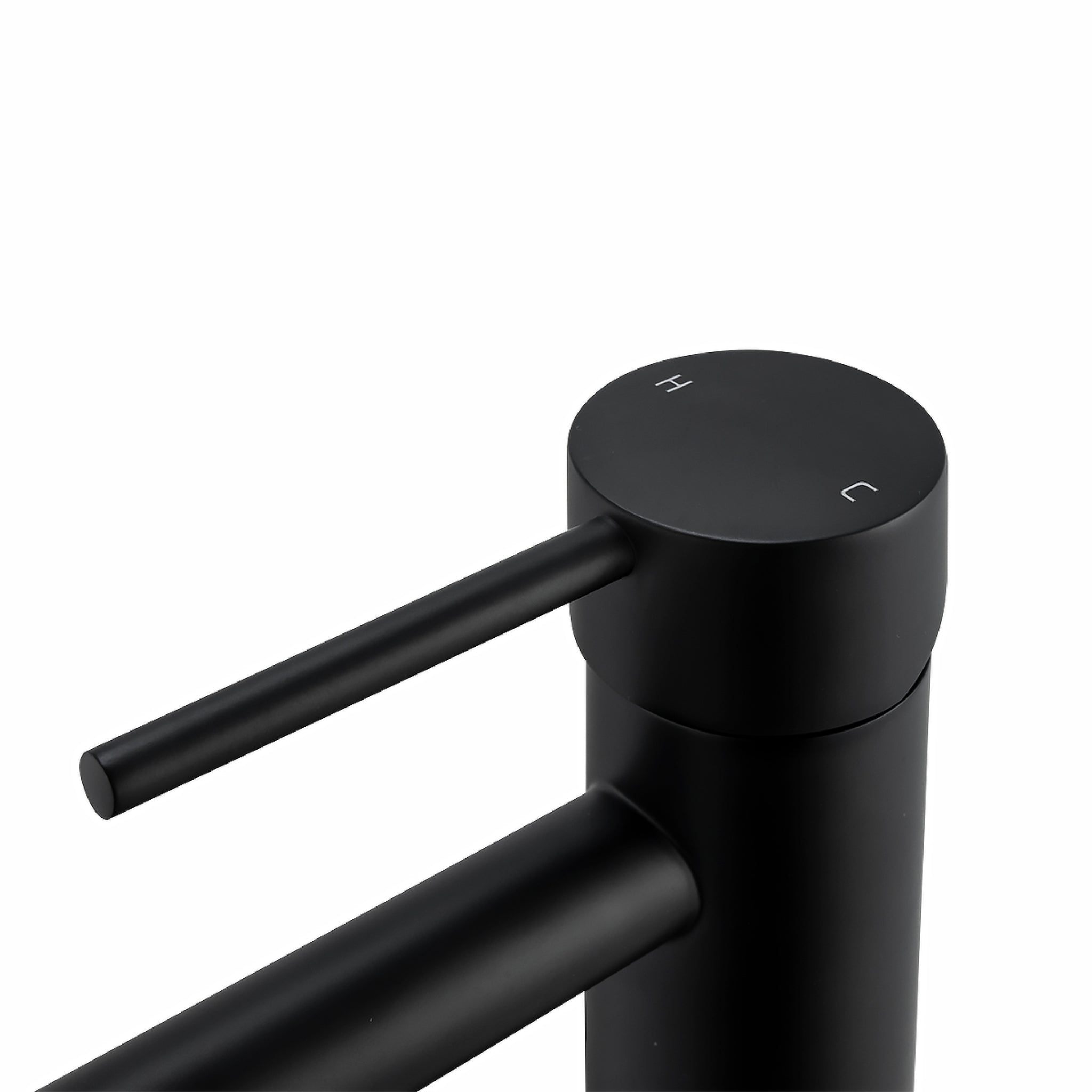 AQUAPERLA LUCID PIN BASIN MIXER 177MM MATTE BLACK
