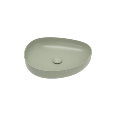 FIENZA PEBBLE ABOVE COUNTER BASIN MATTE OLIVE 500MM