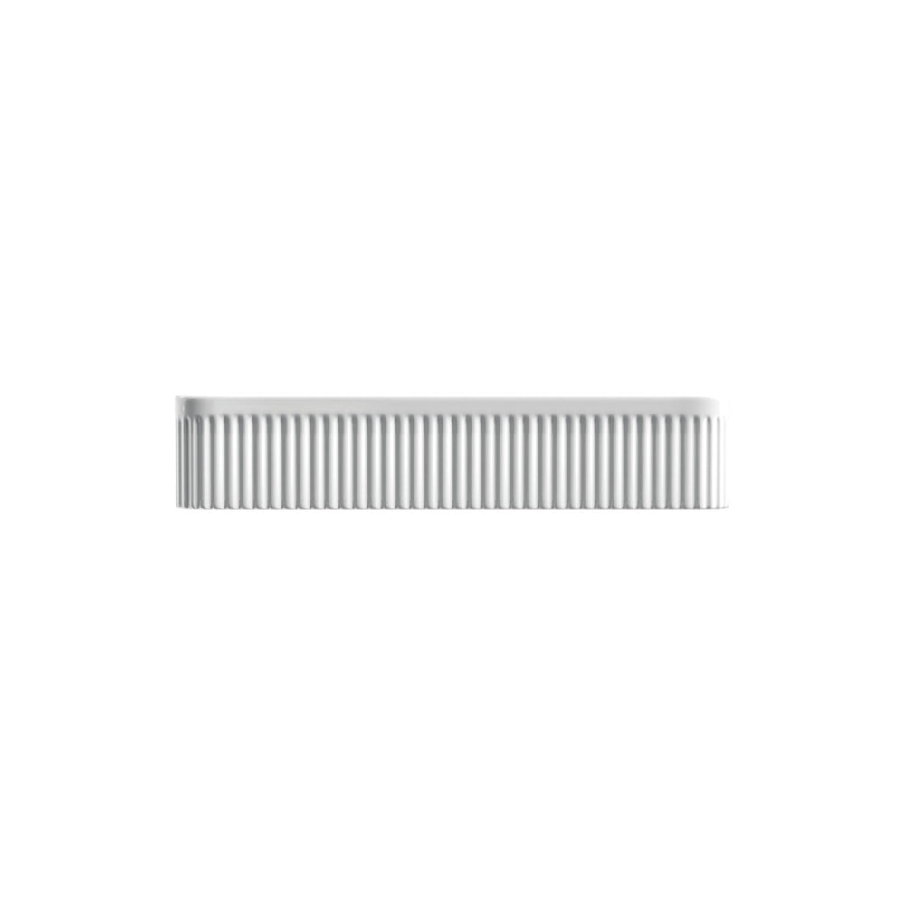 FIENZA ELEANOR FLUTED ABOVE COUNTER BASIN GLOSS WHITE 500MM