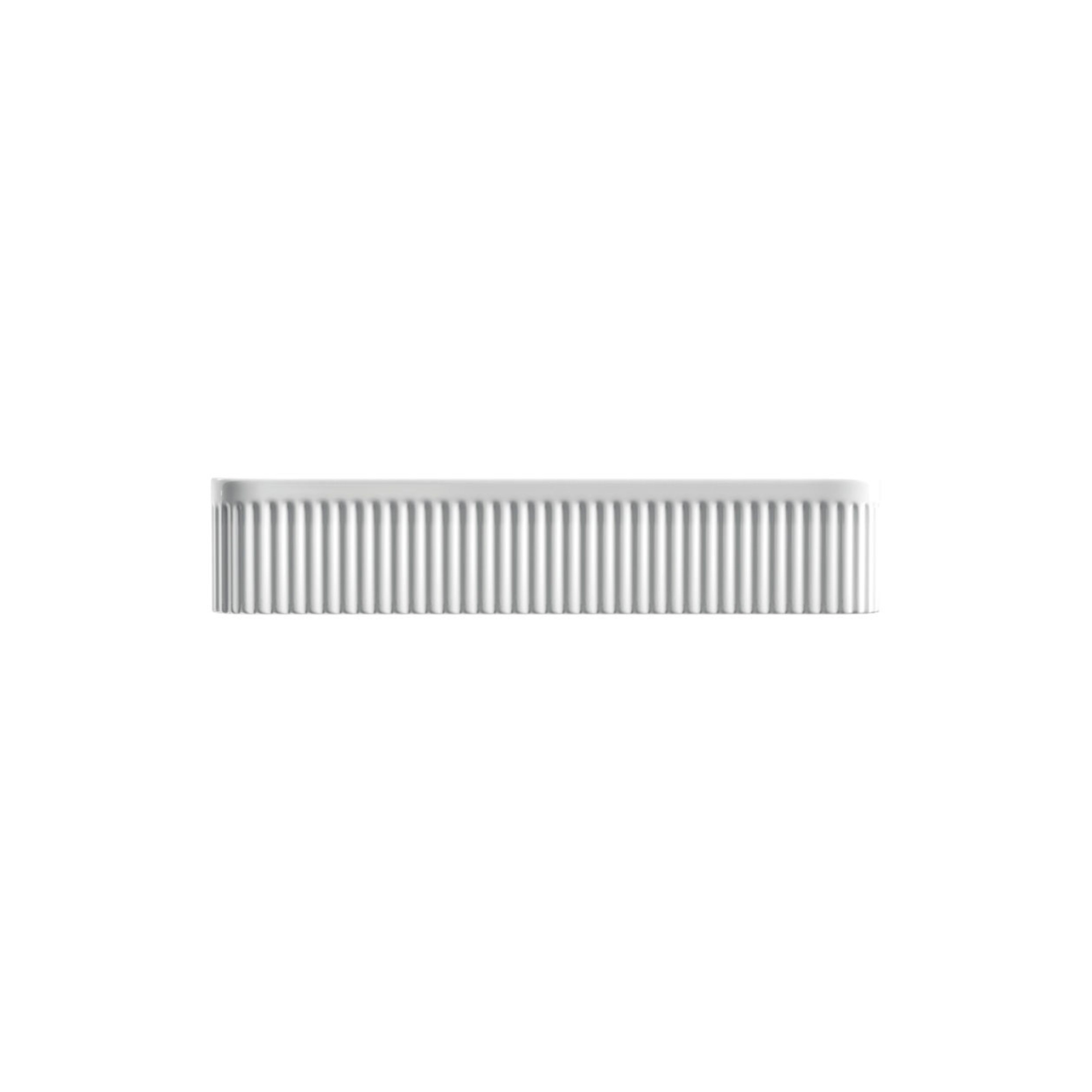 FIENZA ELEANOR FLUTED ABOVE COUNTER BASIN GLOSS WHITE 500MM