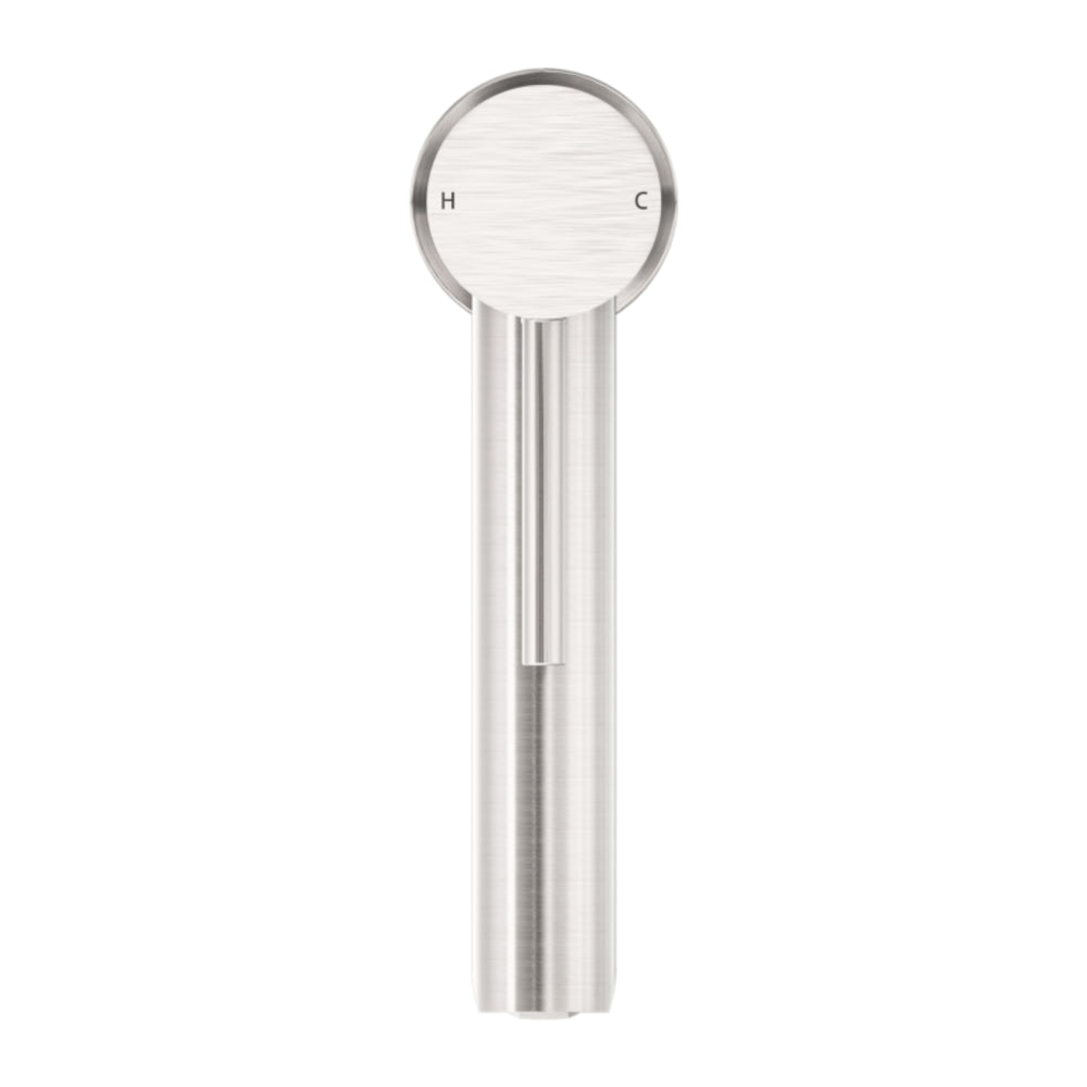 NERO DOLCE LEAD FREE TALL BASIN MIXER STRAIGHT SPOUT 286MM BRUSHED NICKEL