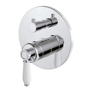FIENZA ELEANOR WALL DIVERTER MIXER CERAMIC HANDLE CHROME