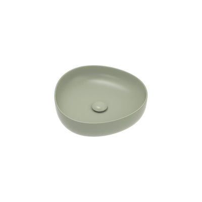 FIENZA PEBBLE ABOVE COUNTER BASIN MATTE OLIVE 400MM