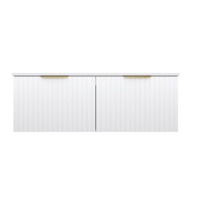FIENZA BAYVIEW ULTRA WHITE MATTE 1200MM DOUBLE BOWL WALL HUNG VANITY