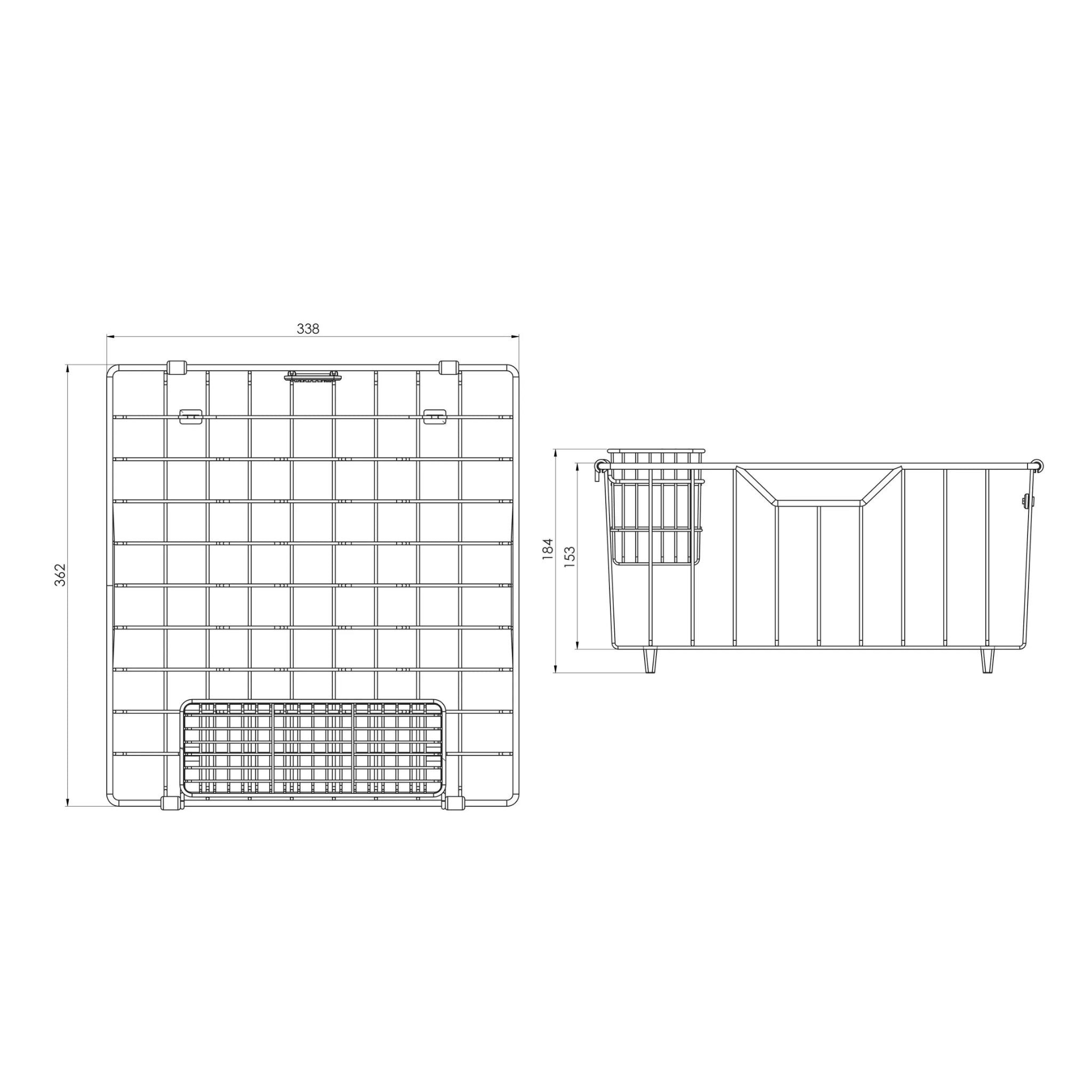 PHOENIX WIRE BASKET 338MM STAINLESS STEEL