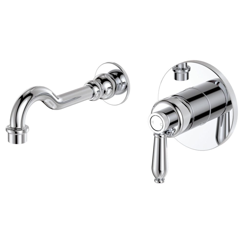 FIENZA ELEANOR WALL BASIN/BATH MIXER SET 215MM CHROME