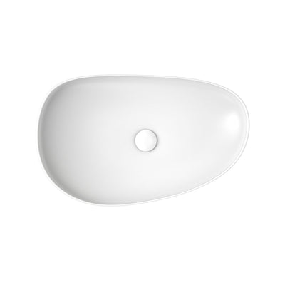 FIENZA PEBBLE ABOVE COUNTER BASIN MATTE WHITE 650MM