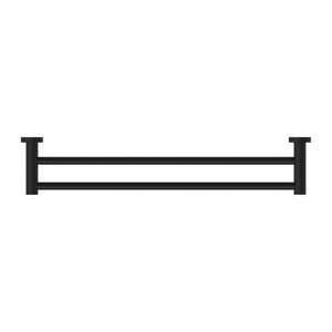 NERO CLASSIC NON-HEATED DOUBLE TOWEL RAIL MATTE BLACK (AVAILABLE IN 600MM AND 800MM)