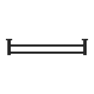 NERO CLASSIC NON-HEATED DOUBLE TOWEL RAIL MATTE BLACK (AVAILABLE IN 600MM AND 800MM)