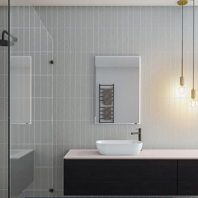 THERMOGROUP ABLAZE RECTANGLE 25MM BEVEL EDGE MIRROR WITH DEMISTER 900MM