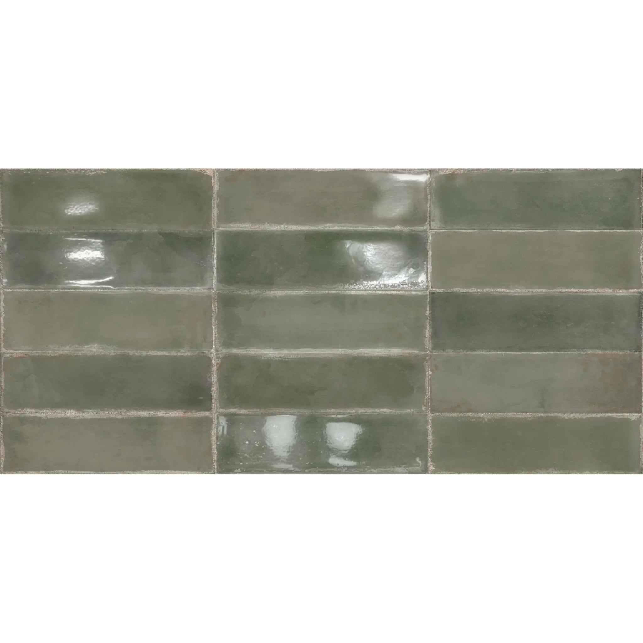 ELITE IMPORTERS ATLANTIQUE OLIVE GLOSS 69X240MM RECTANGLE TILE (PER BOX)