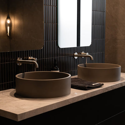 NERO OPAL WALL BASIN/ BATH MIXER SEPARATE BACK PLATE GRAPHITE (AVAILABLE IN 120MM, 160MM, 185MM, 230MM AND 260MM)