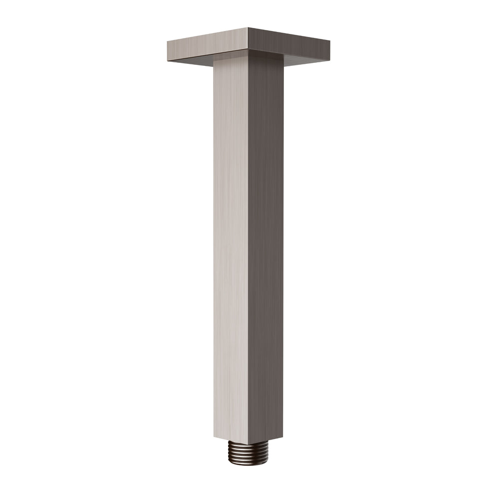 IKON SQUARE VERTICAL SHOWER ARM 310MM BRUSHED NICKEL