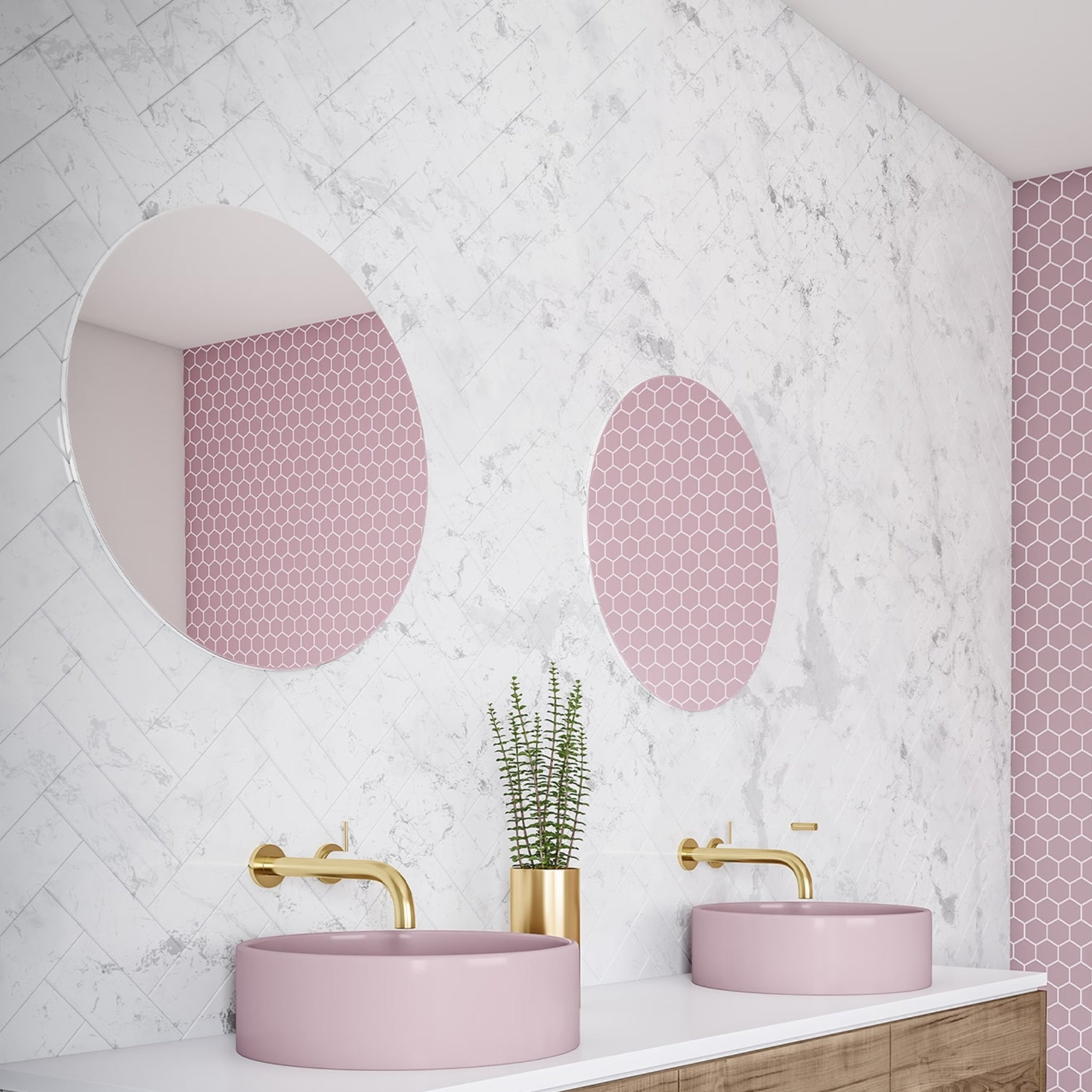 THERMOGROUP ABLAZE ROUND POLISHED EDGE MIRROR WITH DEMISTER 900MM