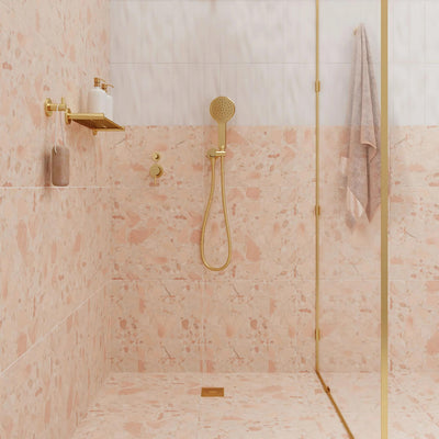 FIENZA KAYA HAND SHOWER ROUND PLATE URBAN BRASS